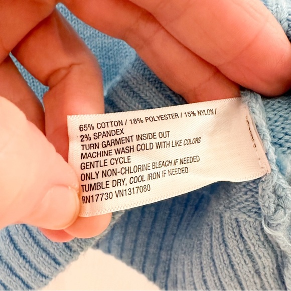 Wild Fable Slouchy Button-Front Cropped Cardigan Sweater Blue sz XS - Picture 8 of 8